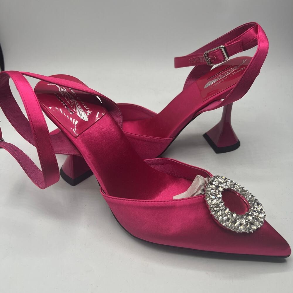 Jeffrey Campbell X Free People Women Fabric Pump Heel Pink Shoes Size 8.5 - Picture 3 of 8